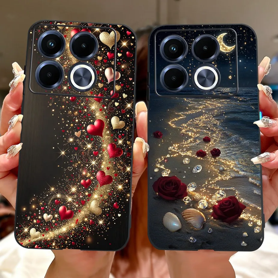 Para Infinix Note 40 5G funda X6852 elegante funda pintada funda de silicona suave para Infinix Note 40 Pro Plus Note40 X 40X Fundas bolsas - imagen 4