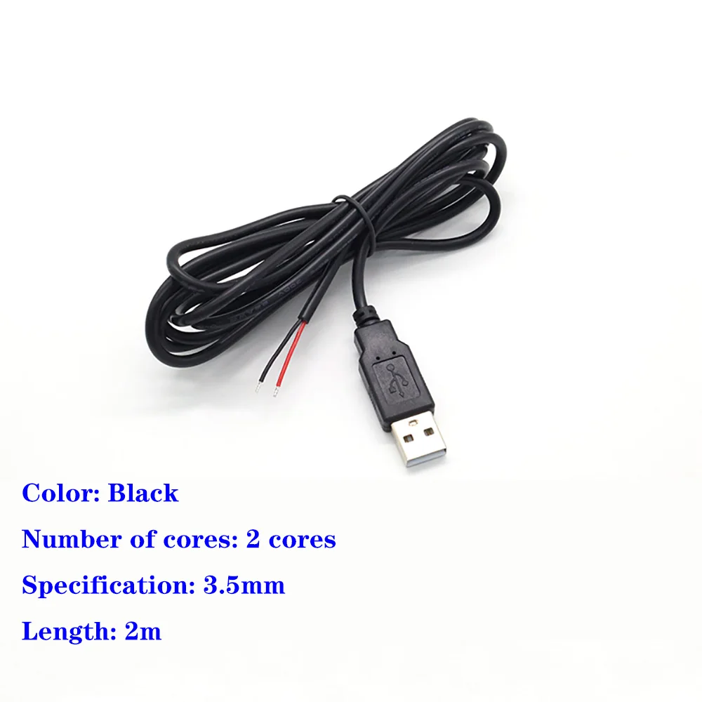 Línea de Cable conector LED USB de 30/60/100/200CM, 2/4 pines, conectores de Cable de conexión de alimentación para tira LED de Color negro de 5V - imagen 4
