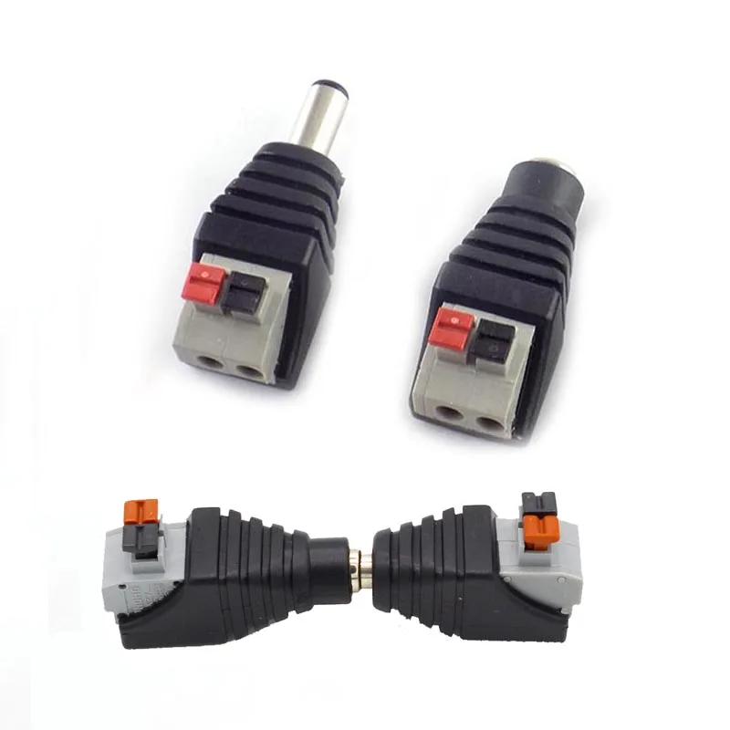 5 uds DC macho + 5 uds conector hembra DC 2,1*5,5mm adaptador de conector de clavija cable A7 - imagen 5