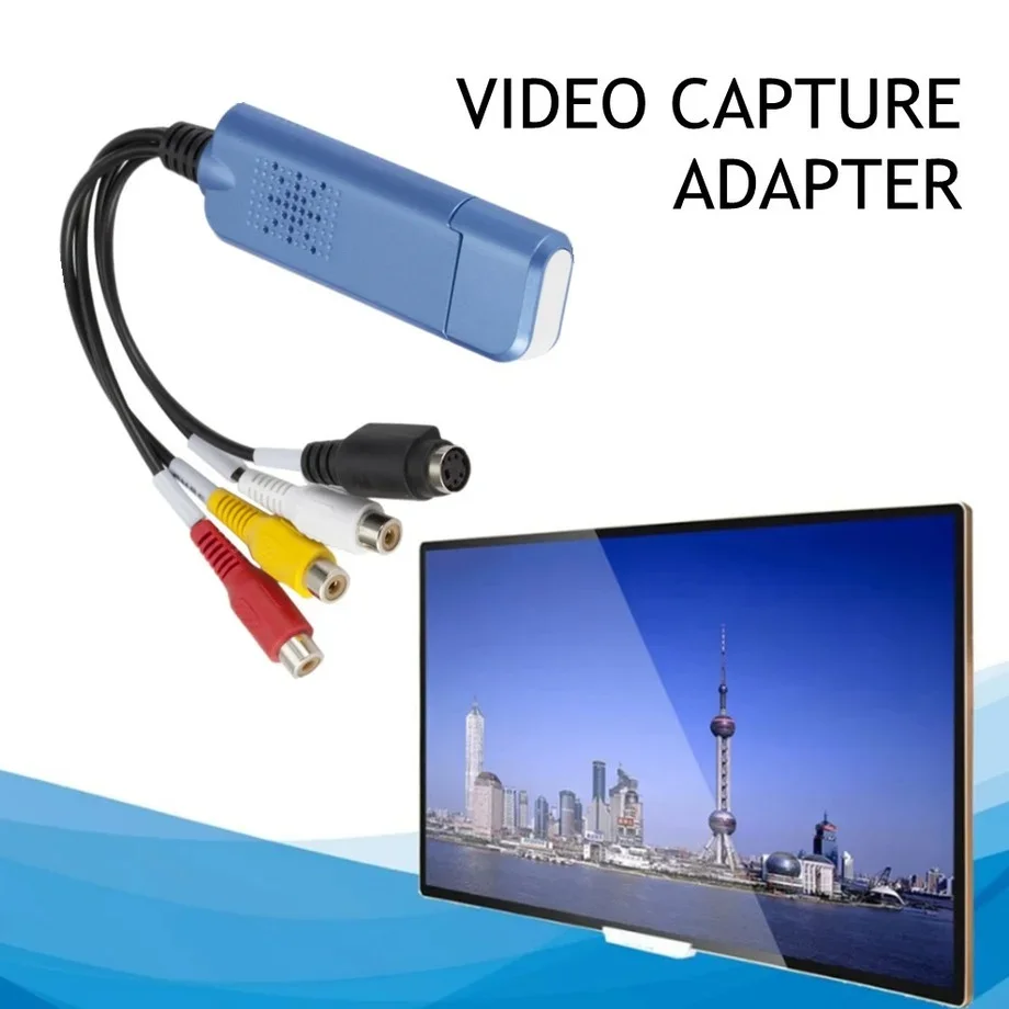 PzzPss-Convertidor de tarjeta de captura de vídeo VHS DC60, sintonizador de TV, adaptador de tarjeta de captura de Audio y vídeo USB 2,0 para ordenador Win 7 - imagen 3
