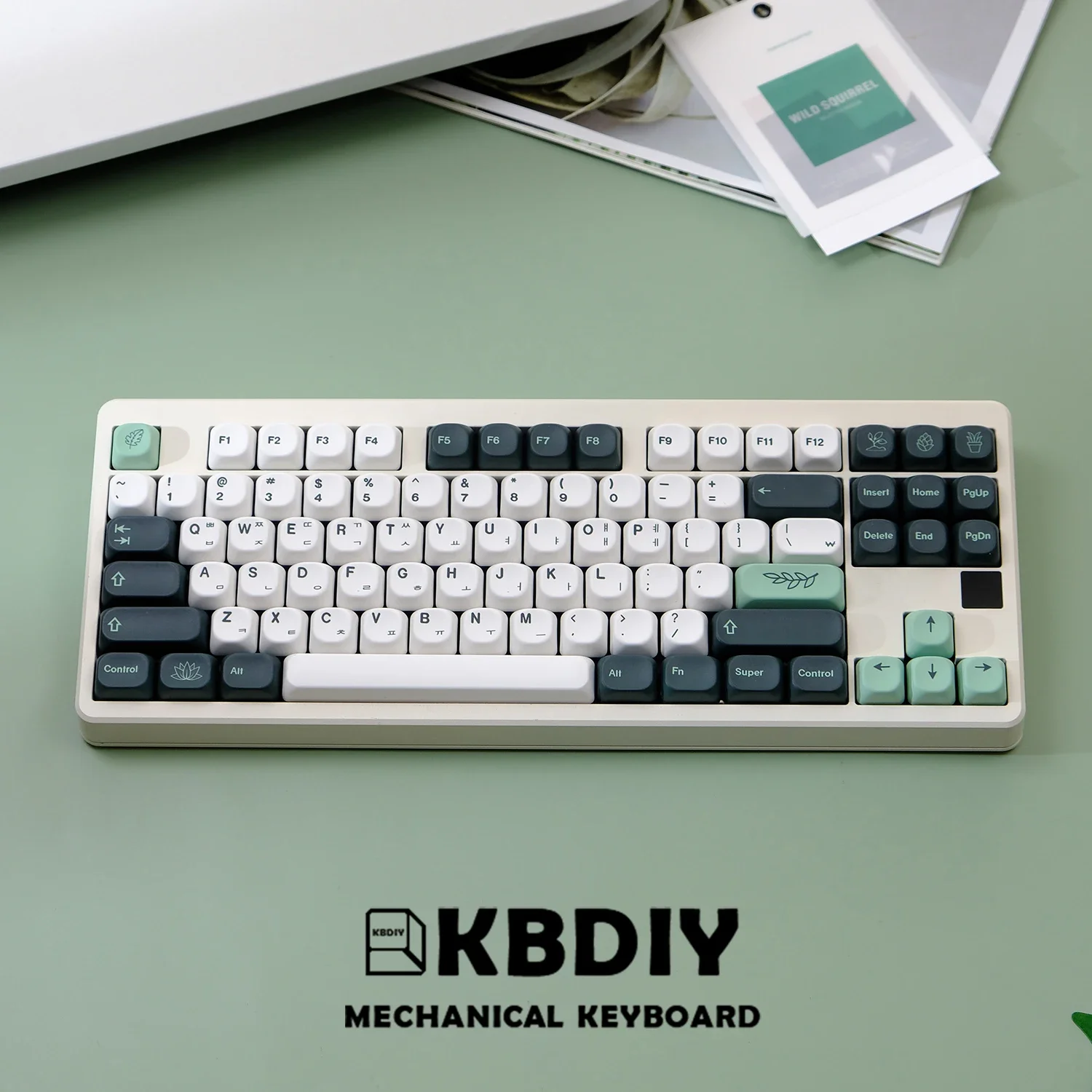 KBDiy-Juego de teclas botánicas PBT GMK, teclas de teclado de perfil KOA, teclas personalizadas Similares MOA 131 para interruptores MX GMK75/67/64/980 - imagen 2
