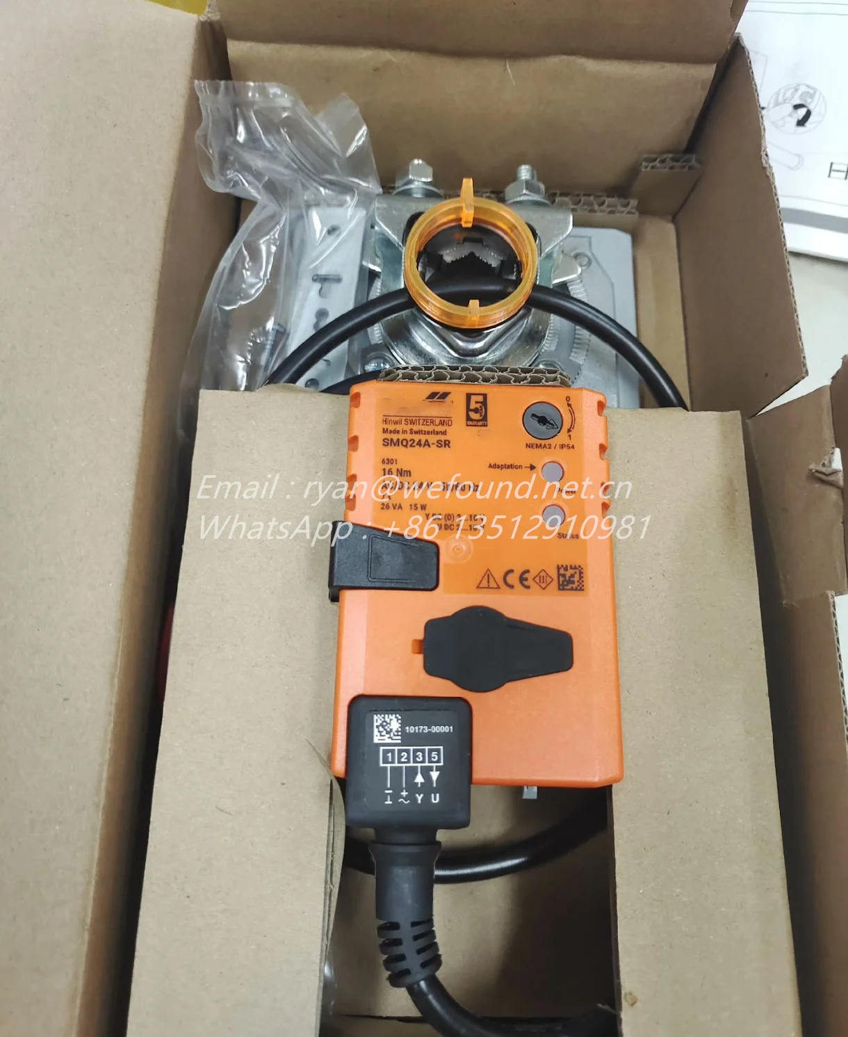 SMQ24A-SR para Belimo, actuador giratorio de funcionamiento muy rápido, 16 Nm, CA/CC 24 V, 2...10 V, 7 s, IP54 - imagen 2