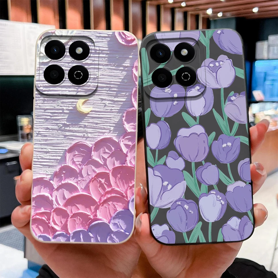 Para Honor Play 60 Plus / Play 9T Funda blanda de silicona líquida Funda trasera de gato encantador para Play60Plus Play9T Funda ligera - imagen 4