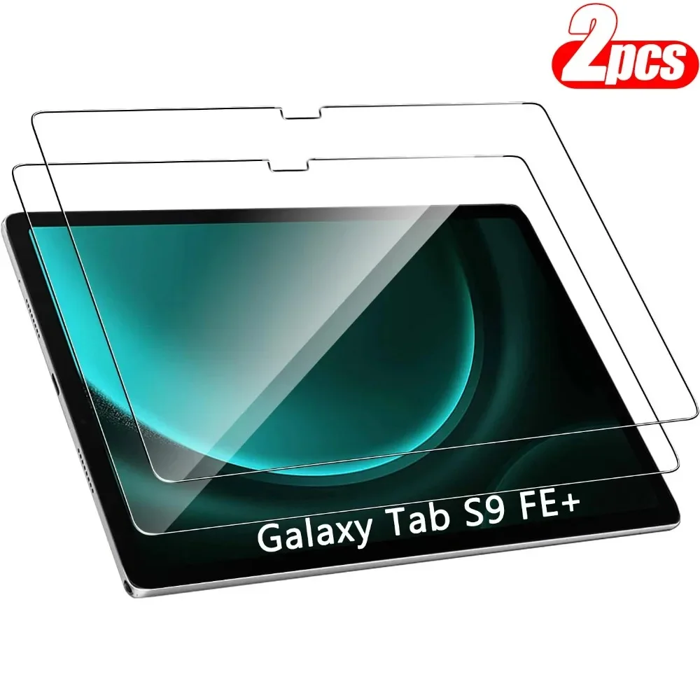 Paquete de 2 protectores de pantalla de vidrio templado para Samsung Galaxy Tab S9 FE A9 Plus A9 + 9H película protectora para SM-X110 X210 X510 X610 - imagen 2