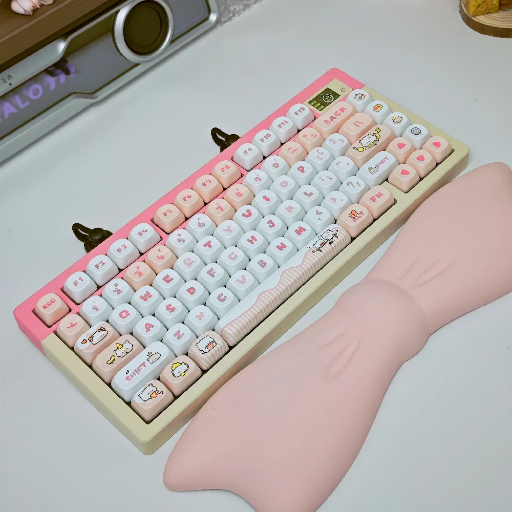 Party Piggy-teclas con textura de cerámica, perfil MOA, Material PBT, sublimación térmica, teclas esmaltadas, Teclado mecánico DIY, 140 teclas - imagen 5