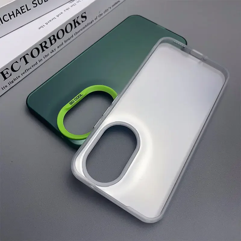 Para Oppo A18 A38 funda de teléfono A 18 38 4G funda OPPO CPH2591 CPH2579 funda mate de piel Aurora metálica de lujo - imagen 3