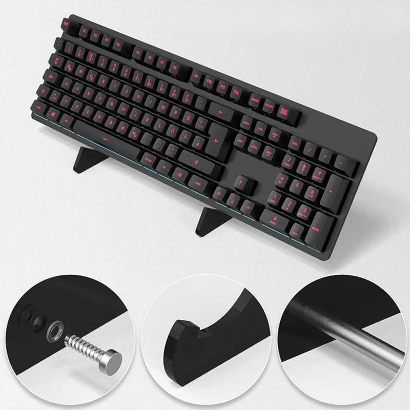 Soporte de exhibición de teclado, soporte de teclado acrílico transparente para ordenador, soporte de teclado mecánico, estante de capa, bandeja de teclado - imagen 4