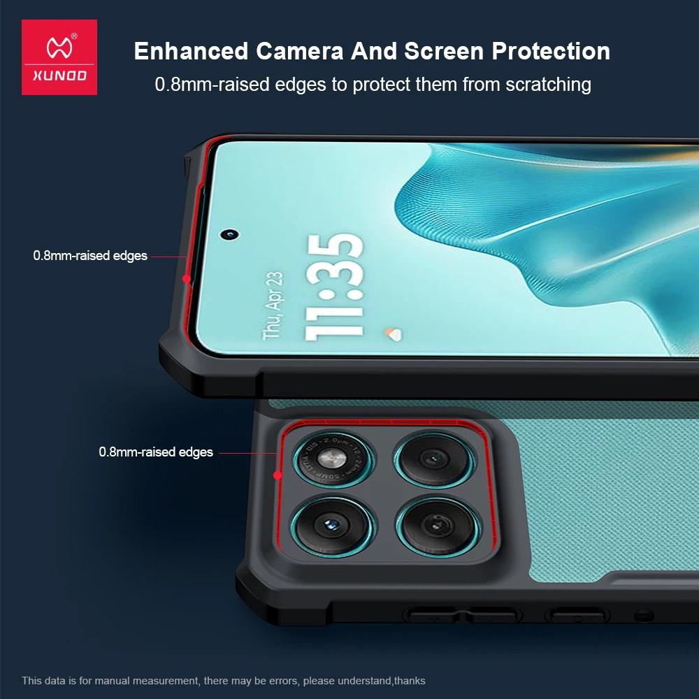 Para Motorola Edge 60 / edge 60s funda XUNDD Airbags a prueba de golpes transparente PC + TPU cubierta protectora trasera - imagen 2