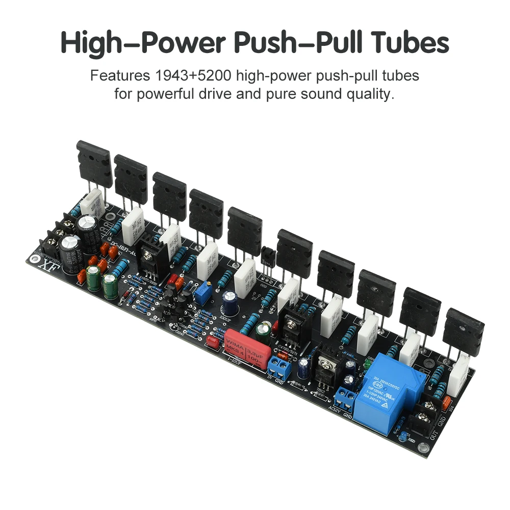 AMPLIFICADOR DE POTENCIA de un solo canal DC 20 ~ 90V 500W 943 + 5200 amplificador de Audio de tubo de alta potencia para altavoz de 15W amplificador de cine en casa - imagen 5