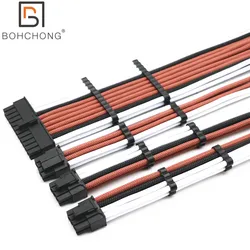 Kit Extensión Cables Fuente ATX 24‑pin + CPU 8‑pin y PCI‑E 6+2