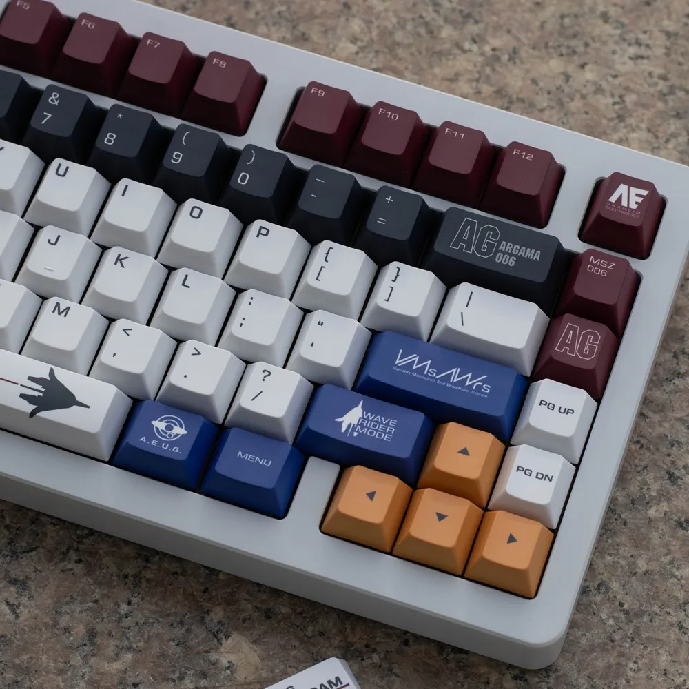 Teclas personalizadas con perfil de cereza PBT, 143 teclas, subcama de tinte de 1,5mm de espesor, juegos completos para teclado mecánico 60% 65% 75% 85% 95% 100% - imagen 4