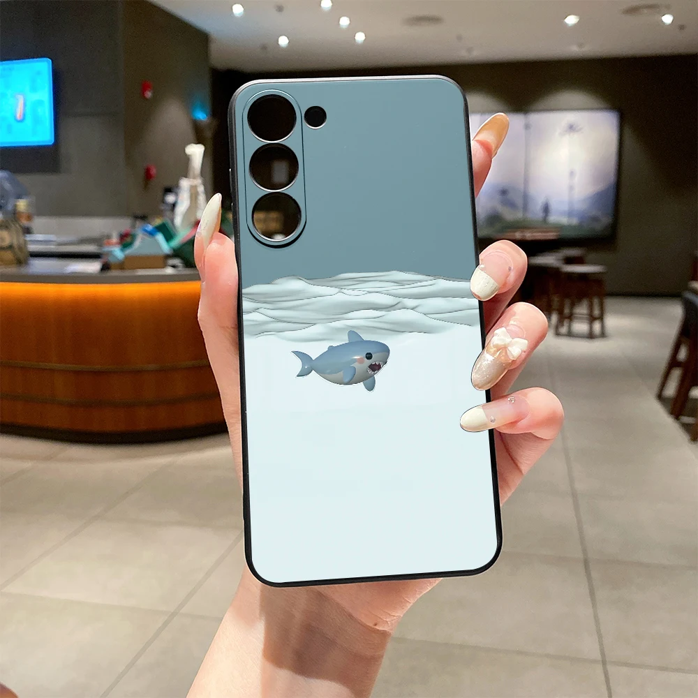 Funda de teléfono de silicona con dibujos de tiburones para Samsung Galaxy S25 S23 S22 S21 Ultra Plus, funda protectora para Galaxy S24 S23 S21 FE - imagen 3