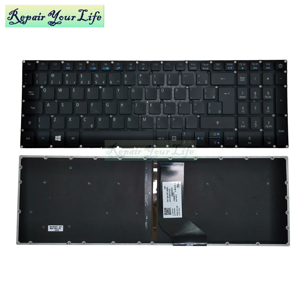 Teclado retroiluminado WB, para Acer Aspire V15, V5, 591G, 54PC, Nitro VN7, 572, 592, VN7-572G, 572TG, VN7, 592G - imagen 4