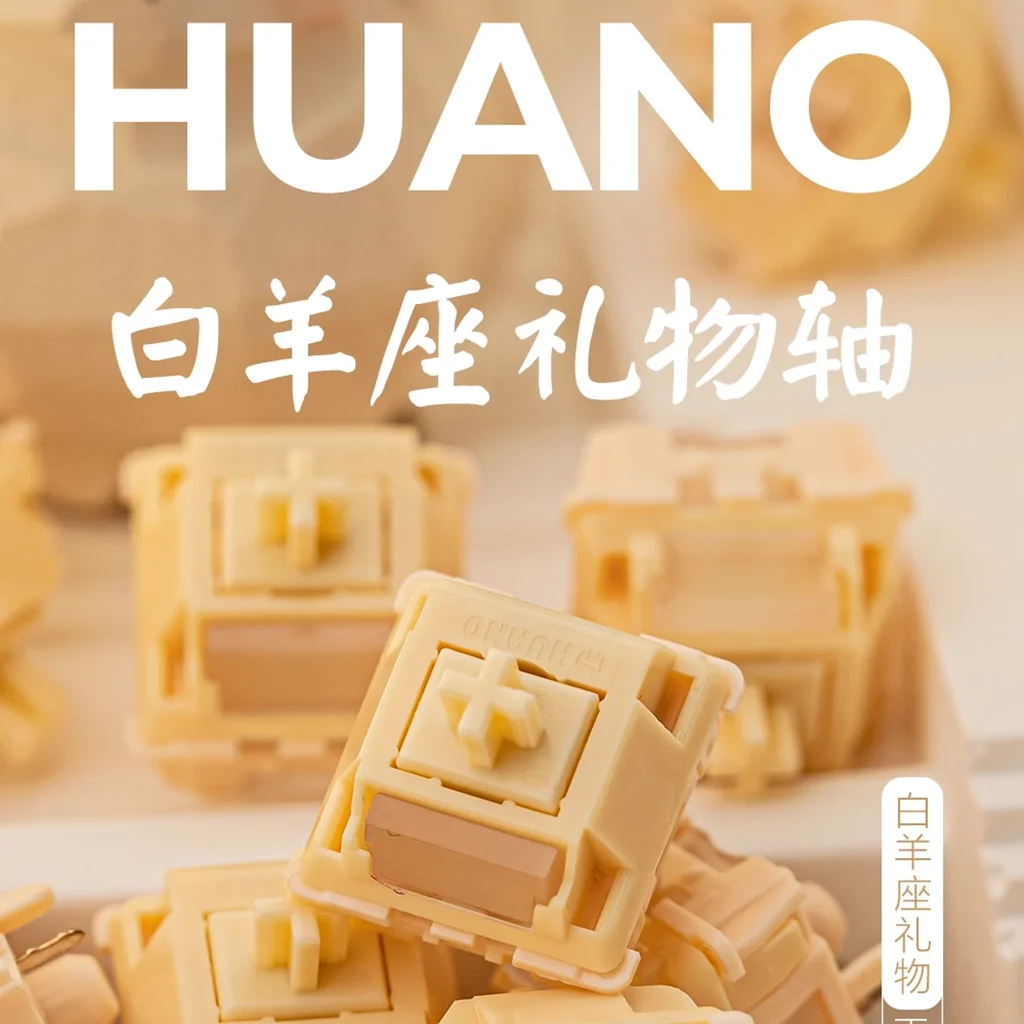 HUANO Aries-interruptor de regalo, Teclado mecánico lineal de 5 pines, 42g, vástago HNP7, POK Shell PRO5, Kit de juegos personalizado, interruptor de lubricación fina - imagen 3