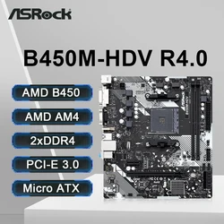 ASRock B450M-HDV R4.0 Placa Base AM4 DDR4 con M.2 NVMe
