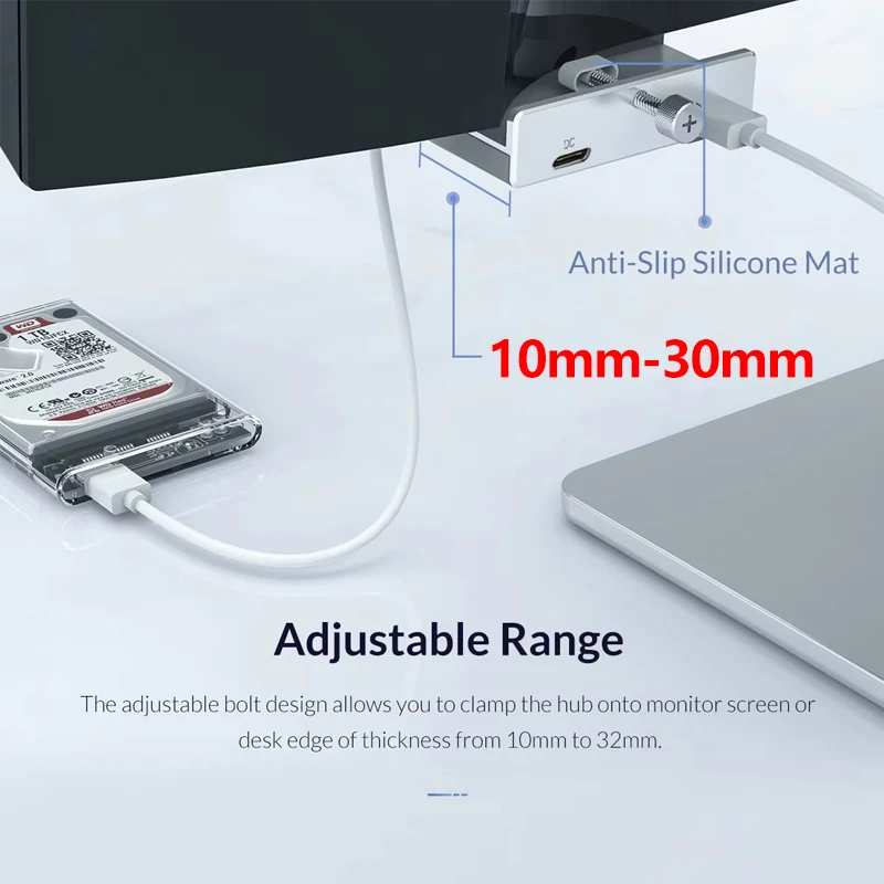 10Gbps USB3.2 Gen2 HUB USB3.0/2,0 adaptador divisor Universal externo Multi Clip Dock para iMac Macbook Dell Lenovo Desktop - imagen 5