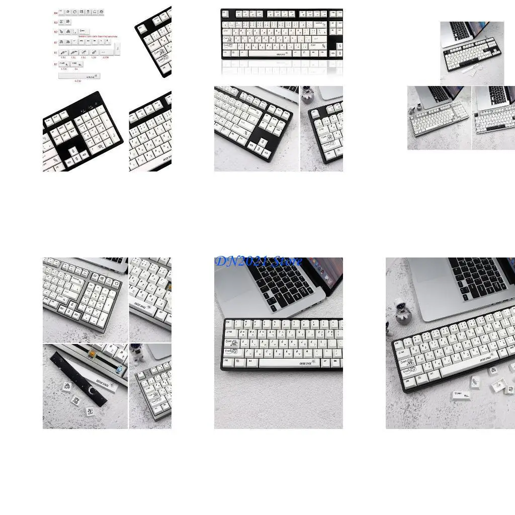 F3KE KeyCap Dye Sublimation Perfil cereza Teclado mecánico PBT Tecla 133 kileyas/set