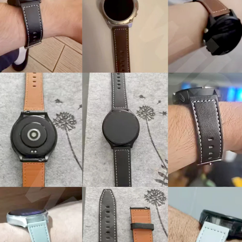 Correa de reloj de cuero de 20mm y 22mm para Huami Amazfit BALANCE 2, correa deportiva Amazfit Bip 6 5/Active 2, accesorios de repuesto - imagen 5