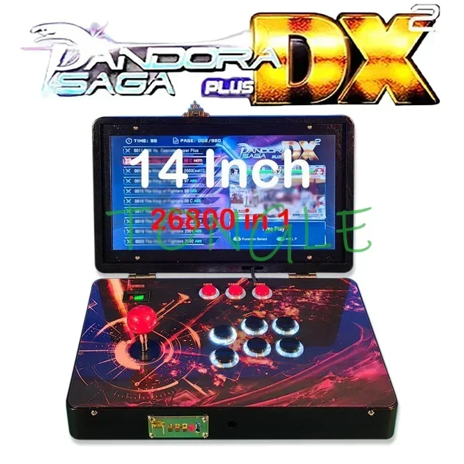 Nueva Mini consola de videojuegos Arcade de 14 pulgadas portátil plegable Moonlight Treasure Controller Stick Pandora DX 26800 en 1 720P HD - imagen 2