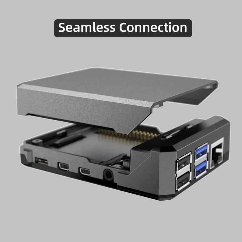 Argon NEO Raspberry Pi 4, carcasa de Metal de aluminio, cubierta magnética deslizante, disipador de calor de refrigeración pasiva, ventilador opcional para Pi 4 B - imagen 5