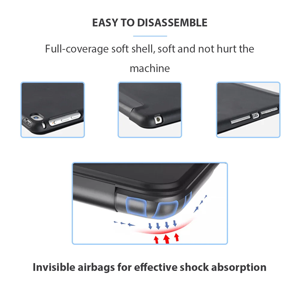 Funda de teclado para iPad 10th 9th 8th Air 4 5 funda protectora de teclado desmontable para IPad Pro 11 12,9 funda protectora magnética - imagen 4