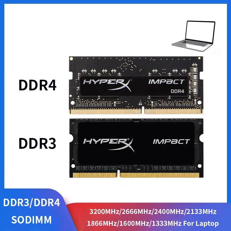 DDR4 RAM portátil DDR3 Memoria DDR3L 16GB 8GB 4GB Memoria para portátil 1333 1600 1866 2133 2400 2666 3200 MHz 1,2 V 1,5 V 1,35 V