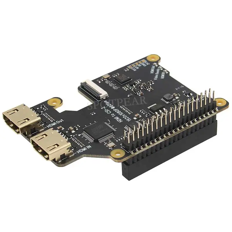 X1301 Raspberry Pi 5 HDMI a CSI-2 Shield 1080P@60fps y audio y vídeo también para 4B/3B - imagen 3