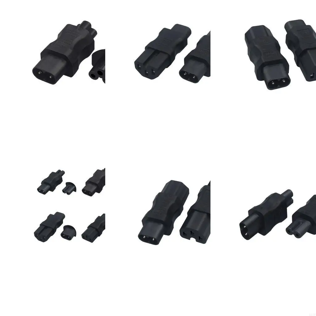 462E Adaptador portátil macho a C7 a C8 Adaptador cable alimentación Tapones transferencia ABS