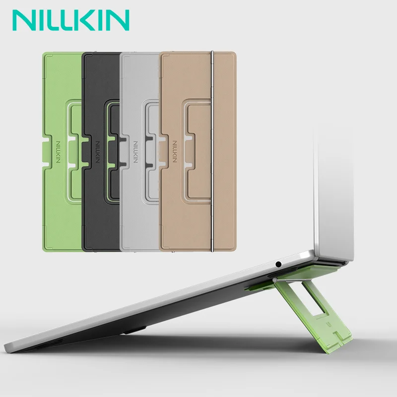 NILLKIN para soporte portátil ajustable para ordenador Macbook de 13 y 16 pulgadas, soporte plegable para ordenador, Base de cuero Premium para Notebook