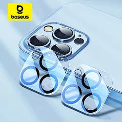 Baseus 2 uds Protector de lente de cámara para iPhone 15 14 13 Pro Max vidrio templado para iPhone 14 13 12 película protectora de lente