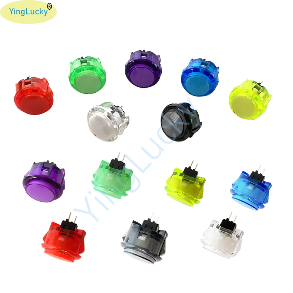 10 Uds 30mm 24mm Arcade botón copia SANWA OBSC botón Multicolor transparente sin botón LED para DIY juego Pandora ARCADE - imagen 5