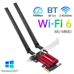 FV-AX900 Tarjeta PCIe Wi‑Fi 6 Doble Banda Bluetooth 5.4