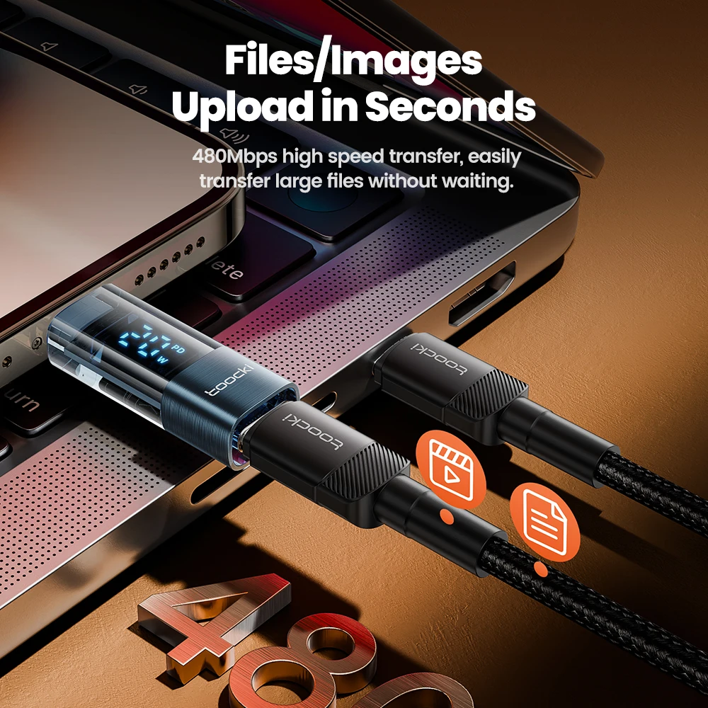 Toocki USB C OTG a adaptador de iluminación para iPad Air pantalla Digital 27W convertidor OTG de carga rápida para interfaz IP iPhone 14 13 - imagen 4