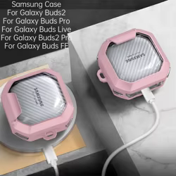 Carcasa broches soporte Samsung Galaxy Buds2 Pro / FE / Live Carbono