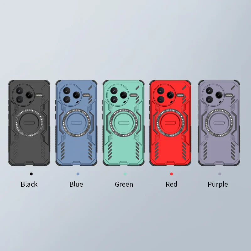 Armadura protectora disipación de calor funda de teléfono para Xiaomi Poco X7 X6 F6 F7 Pro Ultra C75 funda magnética a prueba de golpes Fundas - imagen 5