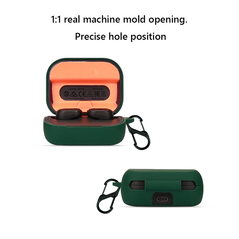 Funda de silicona con gancho para auriculares Skullcandy Grind Fuel, Protector de auriculares con todo incluido de 360 grados - imagen 5