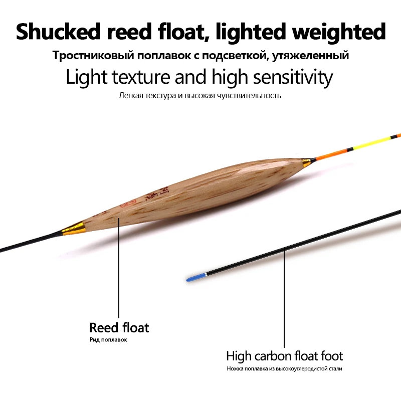 Flotador de pesca de caña + 1 gancho de bolsa + 1 soporte para boya Bobber de agua profunda boya de agua dulce pesca de carpa flotador sensible herramienta aparejos, 1 ud. - imagen 2