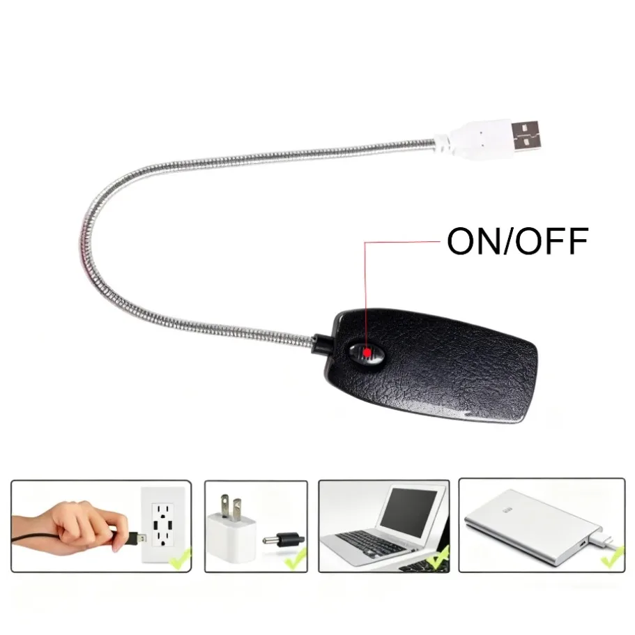 Interruptor USB de 4 colores, luz LED de 28LED, lámpara de Metal Flexible superbrillante, luces de lectura de libros para artículos esenciales para muebles de portátiles - imagen 4