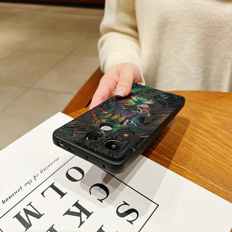 Funda de teléfono con diseño de León colorido para Xiaomi Redmi Note 13 12 Pro Plus 5G 12S 11S 11 10S 10 Redmi 12 4G 13C, funda suave a prueba de golpes - imagen 5