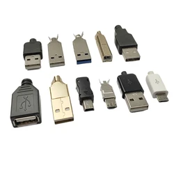 Conectores USB 2.0 Tipo A, B, Micro y Mini Macho/Hembra