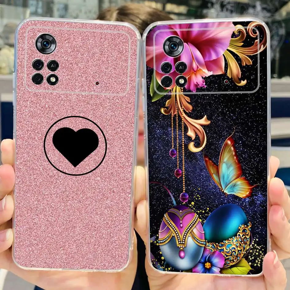 Funda de silicona para Xiaomi Poco X4 Pro 5G, cubierta trasera de TPU transparente y suave, mármol de lujo - imagen 4