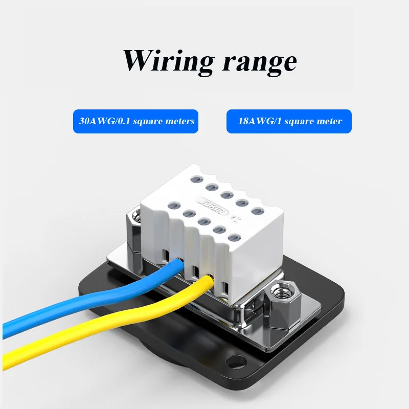 Módulo de Panel de Hardware de enchufe de puerto serie DB9, enchufe Industrial sin soldadura RS232 de 9 pines, conector hembra a macho a macho - imagen 2