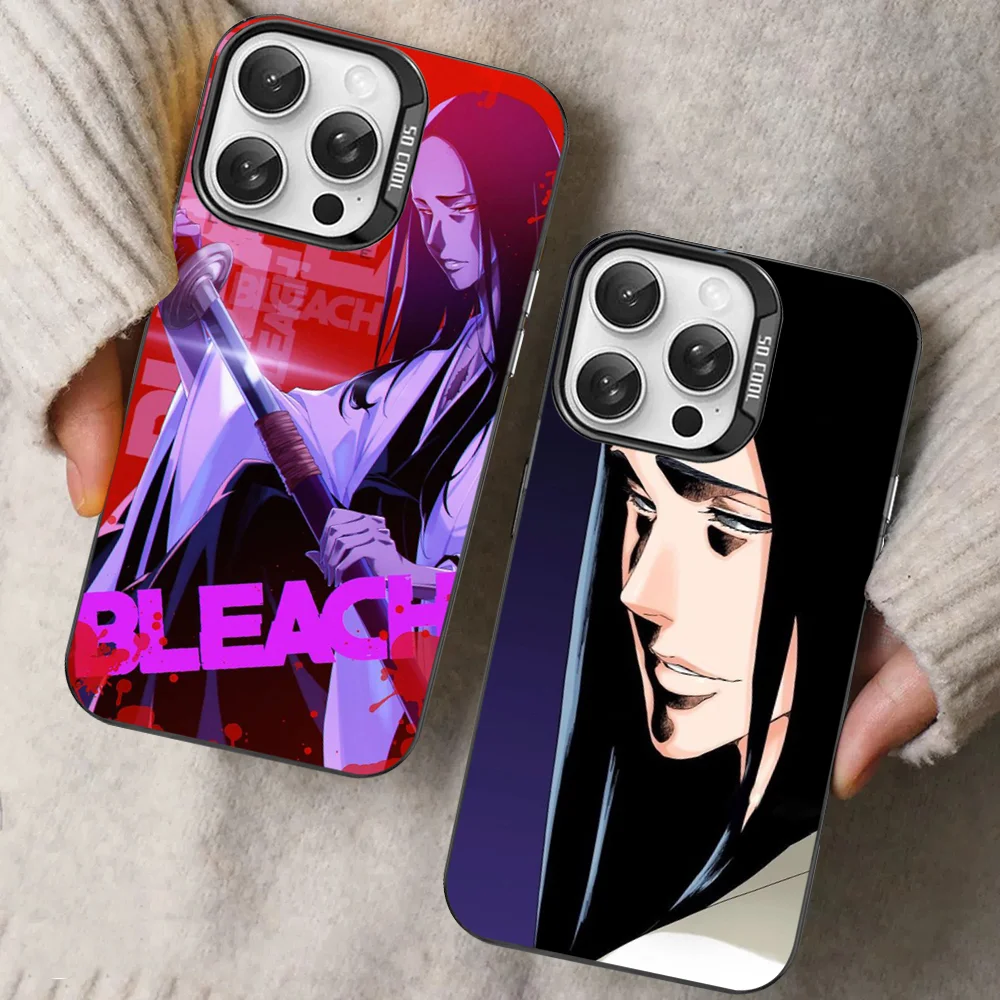 Unohana Retsu Bleach funda de teléfono de Anime japonés para iPhone16 15 14 13 12 11Pro Max X XR XSMAX 8 7Plus funda trasera mate a prueba de golpes - imagen 4