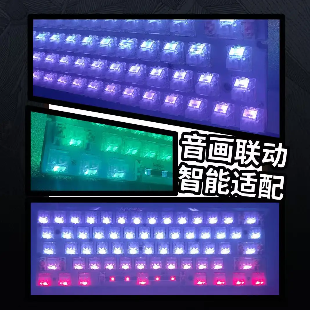 Placa PCB Nexus61A para teclado mecánico, PCB de eje magnético GH60 personalizado, 61 teclas, modo único, accesorios RGB de intercambio en caliente DIY - imagen 5