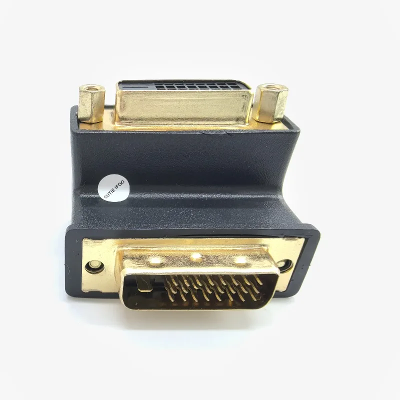 Adaptador DVI-D 24+1 90 Grados Macho a Hembra para Monitor HDTV - imagen 3