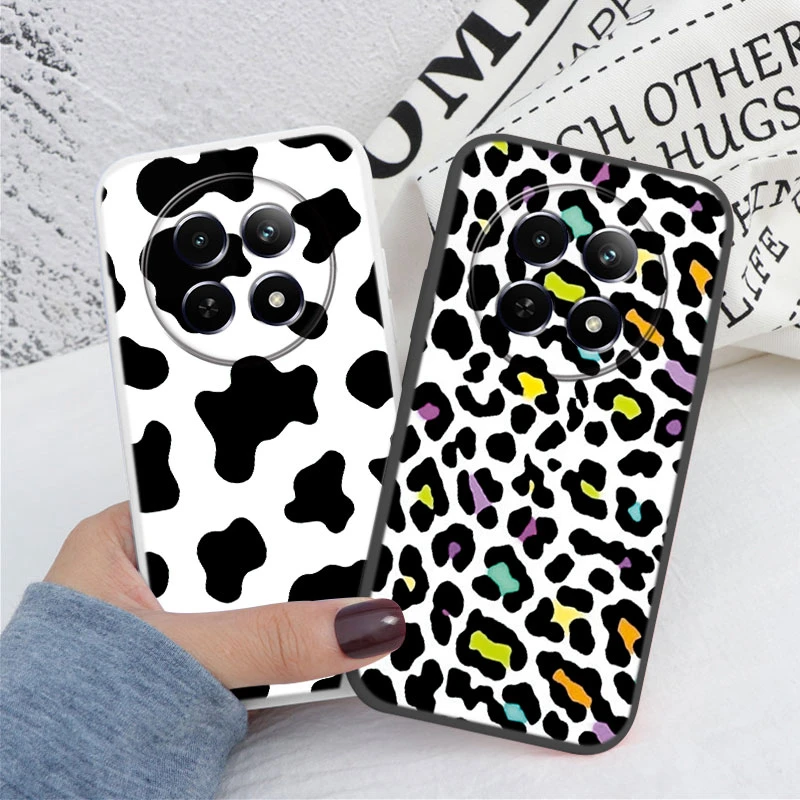 Funda de silicona suave con estampado de leopardo para teléfono móvil, carcasa protectora a prueba de golpes para OPPO Realme 12, 12 y 5G - imagen 3