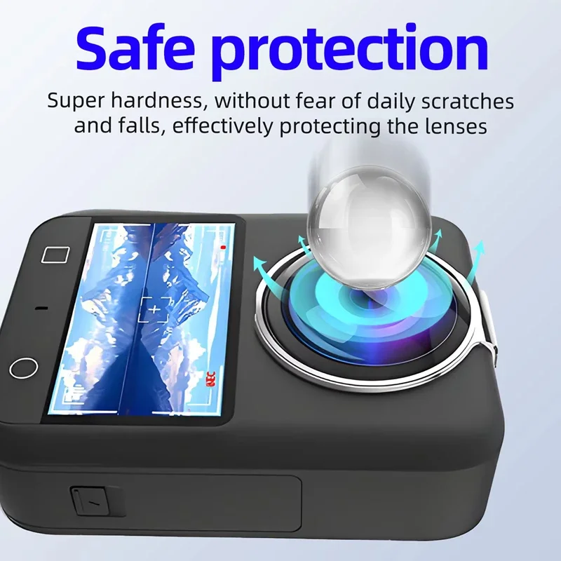 Protector de lente para cámara de acción DJI Osmo 360, cubierta protectora de lente con revestimiento antirreflectante para accesorios Osmo 360, Material de PC - imagen 3