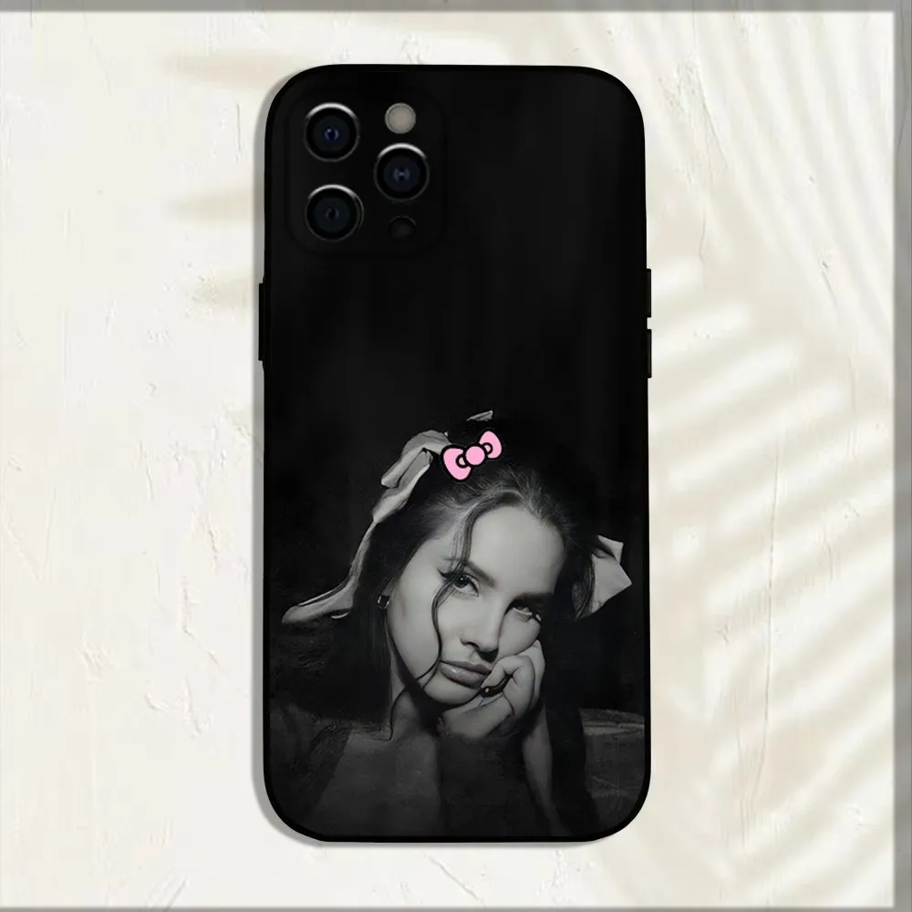 Funda de teléfono l-lana Del Rey Singer, carcasa negra suave para iPhone 16,15,14,13,12,11,Pro,X,XS,Max,XR,Plus,Mini - imagen 2