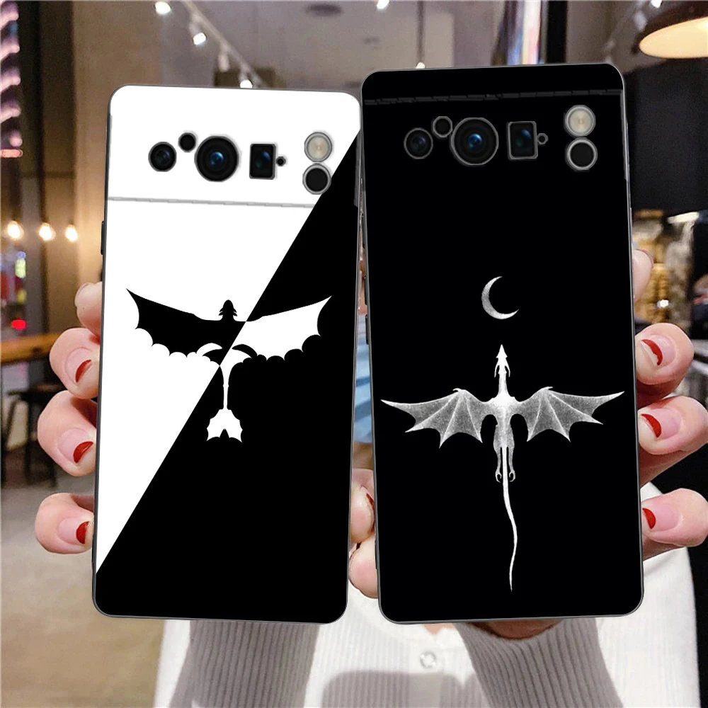 Funda de teléfono Dragon para Google Pixel 10 9 8 7 6 Pro XL 9A 8A 6A 7A 5G, funda negra de TPU suave a prueba de golpes - imagen 2