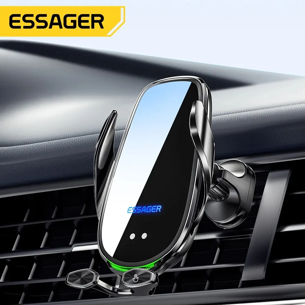 Essager-cargador inalámbrico inteligente para coche, soporte de salida de aire para iPhone 14, 13, 12, Xiaomi, Huawei, carga rápida, 15W - imagen 2